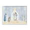 Stupell Industries Nativity Barn Stable Christmas Holiday Wall Art in White Frame